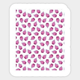 CUPCAKE JUNK FOOD PATTERN Sticker